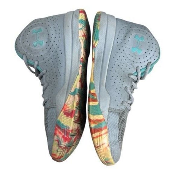 Under Armor Gs Jet 2019 (3022121-102 Grey Multicolored Bottom Sneakers 6.5Youth - Picture 5 of 11